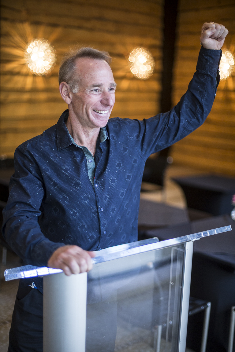 Ed Harrold speaking at a conference